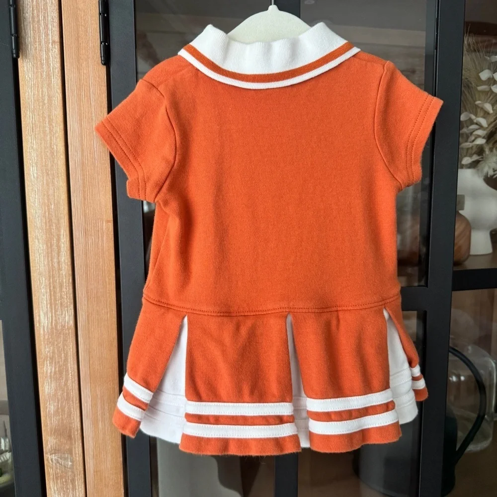 UT Longhorns Texas cheerleader polo dress baby girl Austin university of pique